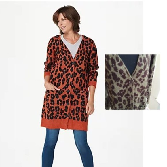 LOGO by Lori Goldstein Cardigan Sweater NWOT - Picture 1 of 10